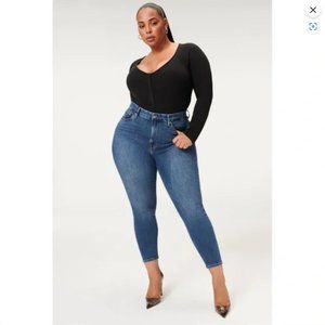 Good American Good Legs Crop Blue601 Skinny Jeans